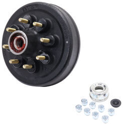 TruRyde Trailer Hub and Drum Assembly - 7,000-lb Axles - 12" Diameter - 8 on 6-1/2 - Pre-Greased
